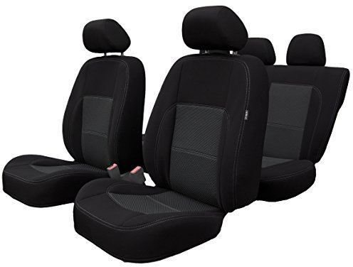 ERJOT Autositzbezüge kompatibel mit VW Passat B8 Erjot2010 maßgefertigte modellspezifische Sitzbezüge Schwarz Komplett Set