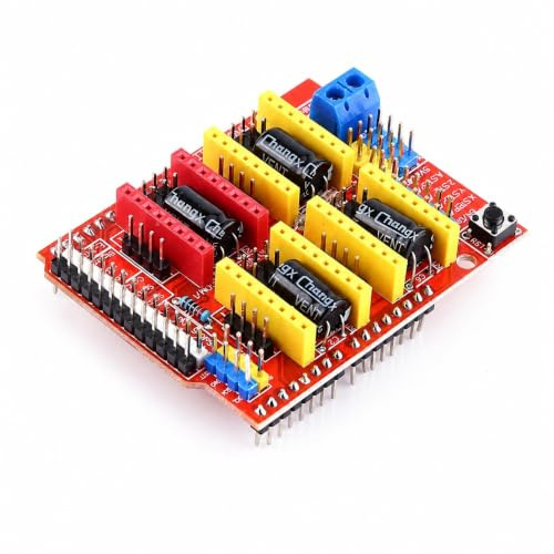 CNC Shield V3-Erweiterungskarte + 4-teiliger A4988-Schrittmotortreiber, 3D-Druckerkit für Gravur-3D-Drucker