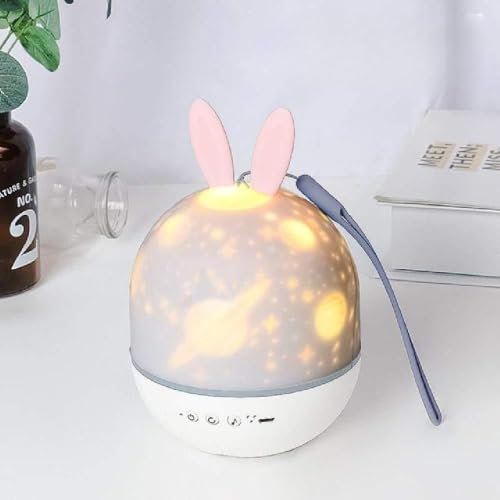 Night Lamp with Music Box Projector 360 Rotating Starry Sky Projector Projection Lamp for Children's Bedroom Kindergarten