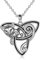 YFN Chat Celtique Collier Argent Sterling Pendentif Triquetra Trinity noeud chat Bijoux Cadeau pour Femme Fille