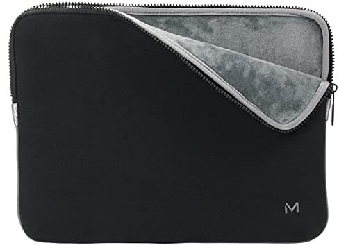 MOBILIS Housse à Mémoire de Forme pour Ordinateur 12.5-14, Pochette Protection PC/Notebook/Ultrabook jusqu'à 14, Laptop Sleeve Compatible MacBook Air/Pro 13.3, Noir/Gris