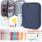 Katech 99 Stück Häkelnadel Set, Ergonomische Häkelnadeln Set mit DIY Häkelzubehör & Tragbaren Tasche, Häkelnadelset für Anfänger Oder Profis