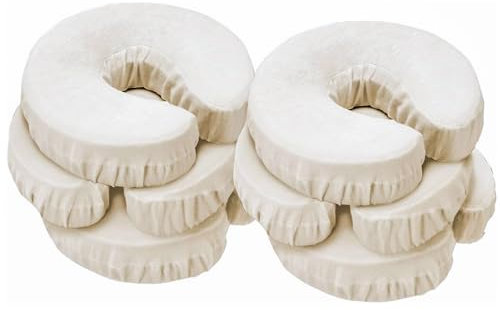 Master Massage Kopfbezüge waschbar 100% baumwolle für Massageliege Kopfpolster Kopfstütze Nackenkissen 6 Pack, Sahne, Beige