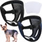 2 Pack Hündinnen Läufigkeitshose Waschbare Schutzhöschen Wiederverwendbare Hundewindeln Hundehose mit 6 Damenbinde Verstellbare Schutzhose, für Weibchen Hunde Läufigkeit Schwarz und Blau (S)