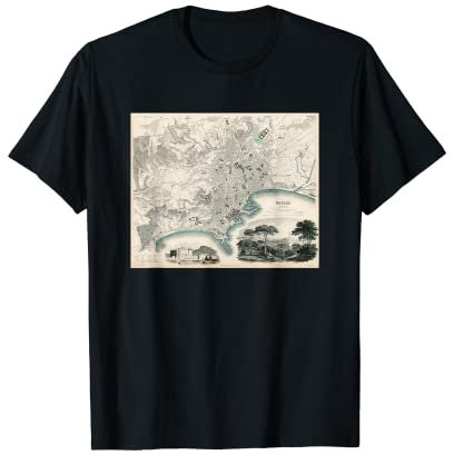 Neapel Italien Vintage-Karte (1835) T-Shirt