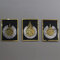 iwa concept Holz Acryl Set von Ayatul Kursi, Surah Al-Falaq und Surah Al-Nas, Ramadan Dekoration, Eid Dekor, islamische Wanddekoration (30x40 cm, Gold & Silber auf Schwarz)