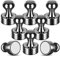 FINDMAG Minimalist Black Metal 8 Pack 12 x 16 mm Neodymium Magnets, Strong Magnetic Push Pins for Whiteboard, Fridge, Office, Map, Photo