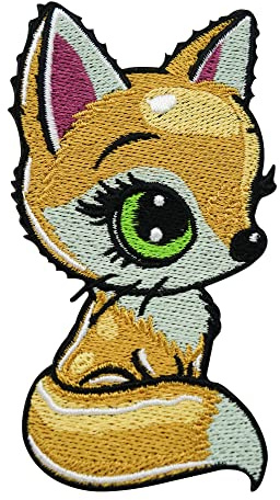 Finally Home Baby Fuchs Patch zum Aufbügeln - Süßes Wald Tier Aufnäher | Motiv für Kinder & Erwachsene: Cute, Klein & Natur. Als Bügelbild für Tasche und Rucksack.