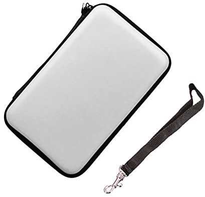 New for New 3DS XL LL Carry Case Storage Bag Silver Color, for Nintendo New3DS 3DSXL 3DSLL DSI NDSI XL Handheld Console, Impact Resistance Protective EVA Hard Carrying Pouch with Hand Strap