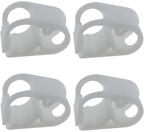 Flow Control Hose Clamp LUORNG 4PCS 1/4-1/2 Tube OD Shut Off Hose Clamps, Adjustable Plastic Tube Clamp, Water Flow Control Tube Clip, Laboratory Pinch Valve, White