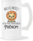 Planetee Chope de bière Prénom personnalisable Lion bas les pattes| Verre pinte de bière idée cadeau personnalisé drôle et original pour collègue de travail famille et amis