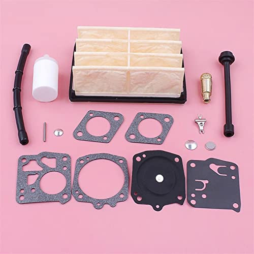 HOHMI Air Fuel Oil Filter Line Hose Fit For Husqvarna 268 272 272XP Carburetor Repair Rebuild Kit Chainsaw Replace Spare Tool Part
