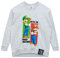 Super Mario Pullover | Gaming Sweatshirt Jungen | Kinder Sweatshirt | Grau 128