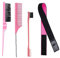 Edges Brush，3pcs Spitze KäMme Und 1pcs Haarband，Doppelseitiges BüRstenkamm Pflege Haarrand Gummiband, Geeignet FüR Friseure, Frauen, SäUglinge, Kinder Und Erwachsene