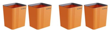 rongweiwang 2 Ensemble de Maison hôtel Poubelle Chambre Salle de Bain Portable Poubelle Poubelle Grande capacité conteneur Orange, Orange L 2Ensemble