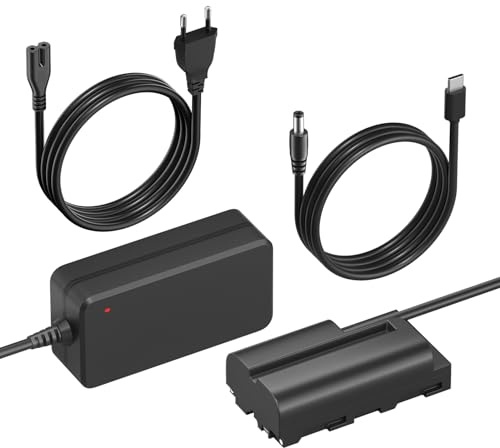 Mspalocell NP-F550/F770/F970 Dummy Akku Kit, AC-Netzteiladapter mit Akkuanschluss für Sony CCD-SC55 TR516 TR716 TR818 TR910 TR917
