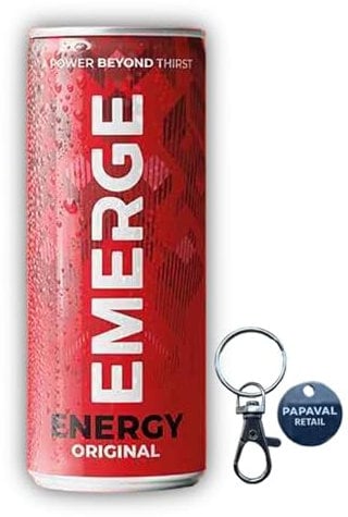 Emerge Energy drink pack 24 x 250 x 2 pack with Key Ring (Total 48 cans)
