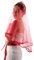 Brautschleier Hochzeit | Eleganter Brautschleier mit Taillengürtel, Kostüm für Hochzeit Henna Nacht, Rot/Ausflug, einfarbig (Getaway Solids), Standard