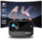 Hippus Smart Beamer 4K Heimkino, Elektrischer Fokus Android Projektor 1080P Full HD, WiFi 6 Bluetooth 5.2 Video Minibeamer Handy Kompatibel mit Smartphone Schwarz