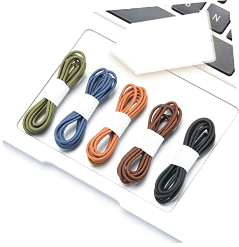 DIYEAH 4 Rolls Traveler Notebook Accessory Travel Journal Elastic Bands Notebook Stretchy Closure Travelers Notebook Travel Accessories Notebooks Elastic Rubber Bands Account Nylon Rope