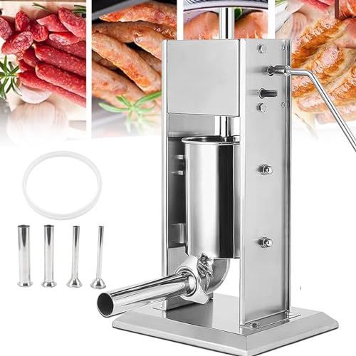 URJWAN Manual Sausage Stuffer Maker, Sausage Stuffer Machine, 2l 3l 5l 7l 10l 15l Vertical Sausage Stuffer, Food Processors, Kitchen Accessories Home Appliance,5L