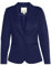 ICHI IHKATE BL Damen Blazer Kurzblazer Jacke Ein-Knopf-Blazer mit Stretch und Reverskragen, Größe:S, Farbe:Maritime Blue (193831)