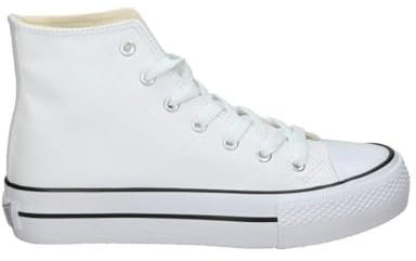 Zapatillas Casual de Lona John Smith Libel High 24V para Mujer en Blanco - Mujer Color: Blanco Talla: 38