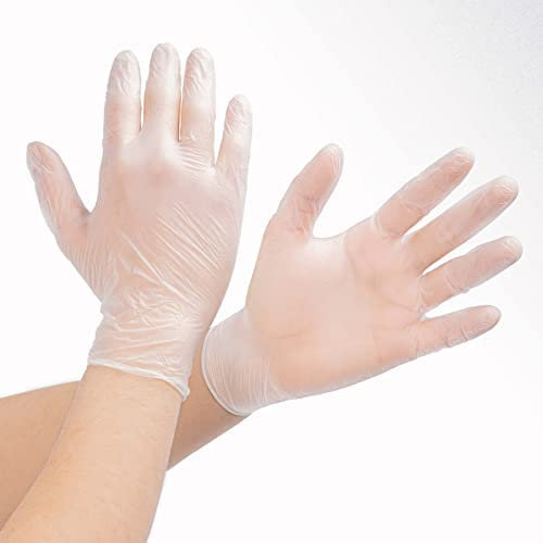 Areso Guantes Vinilo Sin Polvo Talla M 100 Unidades, Guantes De Vinilo Sin Polvo, Guantes Vinilo Sin Látex Sin Polvo, Guantes Vinilo Transparentes, Guantes Desechables Talla M, S, L, XL (100, M)