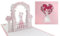 scicent Hochzeitskarte Pop Up Rosa Valentinskarte mit Briefumschlag 15x15cm Grußkarten zur Hochzeit mit Umschlag Liebesbrief Karte Personalisierte Glückwunschkarte für Valentinstag - 22221