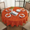 Romanstile Tischdecke Herbst rund 160 cm Orange abwaschbar Luxuriös Damast Blumen wasserabweisend Tischtuch Tafeltuch Table Cloth Herbstdeko für Esstisch,Party,Oktoberfest,Halloween,Bierzeltgarnitur