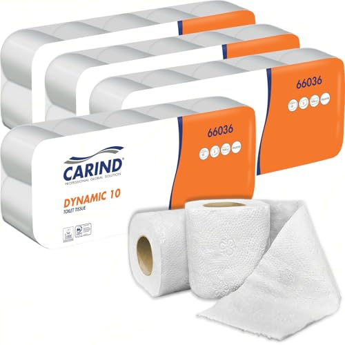 Sicignano - Lot de 120 rouleaux dynamiques, 2 voiles en cellulose, 104 déchirures, longueur jusqu'à 12 mètres, usage domestique hôtel format famille