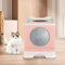 Maison de Toilette pour Chat,Bac à litière pour Chat Maison de Toilette fermé Pliable Double Porte battante et supérieure + Pelle + tiroir à litière Nettoyage Facile-48 * 39 * 34cm-PP-Rose