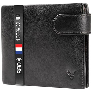 Lavalen Portefeuille Homme Cuir Veritable - Porte Carte Homme et Porte Monnaie Homme Cuir Grande Capacite - Portefeuilles et Porte-Cartes Homme - Porte Carte Bancaire - Idee Cadeau Homme Original.