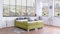 Boxspringbett City 240x220, DS-Apfelgrün, 7-Zohnen Taschenfederkernmatratze, Komfortschaum - Inklusive Aufbau - Deutscher Hersteller