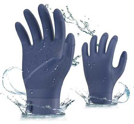 Vgo... 1 Paar Nahtlose Arbeitshandschuhe, Chemische Beständigkeit Wiederverwendbare Handschuhe, Wasserdicht, Rutschfest, für Chemische Industrie, Lebensmittel- und Fischverarbeitung(TP1147)