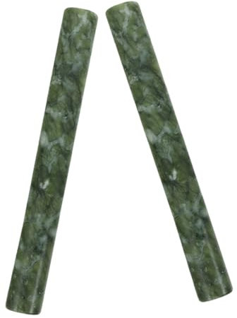 SHOWERORO 2pezzi Rullo Per Impasto in Marmo Naturale Mattarello Antiaderente Per Pizza Gnocchi Dolci e Pane Di Due Utensili Da Cucina