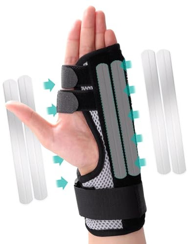 Fingerschiene, Multifinger-Stützschiene zur Ruhigstellung des Mittel,Zeige,Ring und kleinen Fingers, lindert Schmerzen in der rechten und linken Hand, bei Fingerfrakturen,Verstauchungen,Arthritis(M)