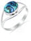 HIMALYA QUARTZ Silberring Damen, Ring mit modernem Design 100% natürlicher Abalone Muschelstein Ring Boho 925 Silberring RB-01-ABLS-9