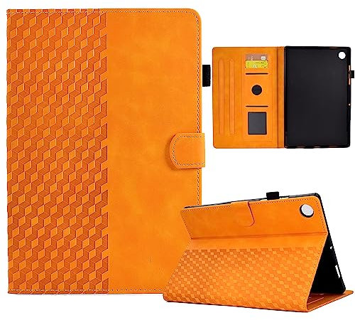 Funda Compatible con Huawei Matepad T10 T10s 10.1 Pulgada Tablet 2020, Funda Retro Carcasa Cuero con Función de Soporte/Cartera para Huawei T10/T10S, Naranja