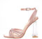 GXYHJVMFPSC Scarpe da Sposa da Donna con Cinturino alla Caviglia con Punta Aperta Sandali da Festa Scarpe Eleganti da Sera Altezza 11 Cm,Pink,37