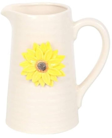 Something Different Hello Sunshine Ceramic Sunflower Flower Jug (One Size) (Ceramic/Yellow)