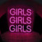 Girls Panneaux néon LED pour la décoration murale Art mural néon Lumières en acrylique avec chaîne de suspension Panneaux lumineux pour la décoration de chambre cave à homme bar 5V USB