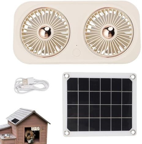 Qkbuza Ventilateur d'échappement solaire pour hangar, ventilateur solaire Shed | Fan de solaire | 20W Battre à batterie en énergie Blower pour le patio de camping de garage en serre