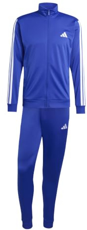 adidas Homme Sportswear Basic 3 Stripes Tricot Track Suit, semi lucid blue/white, XXL