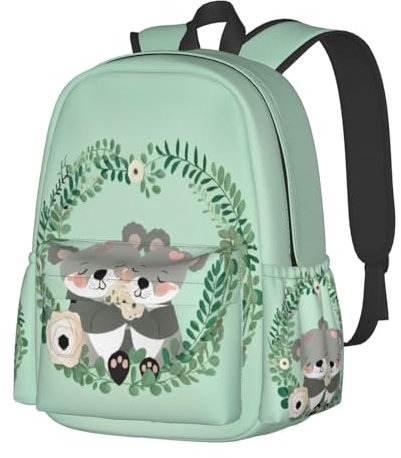 KHDKLXOHZ Stilvoller Schulranzen Koala – Schulrucksack für Mädchen und Jungen, leicht, wasserabweisend, lässig, für Teenager, Studenten, Schule, Outdoor, Wandern, Camping, Wochenende, Größe 3D