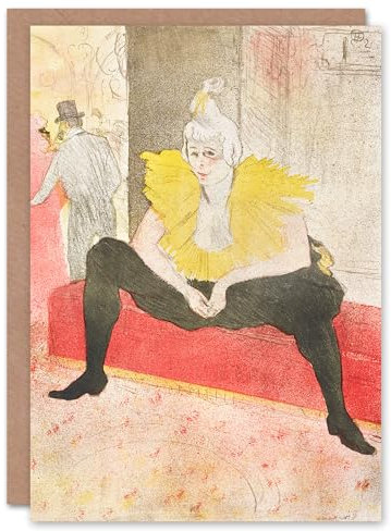 Artery8 Toulouse Lautrec Art Card The Seated Clowness Sketch