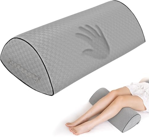 Babyezz Kniekissen für Seitenschläfer, Memory-Schaum-Kissen gegen Hüft- & Rückenschmerzen, Keilkissen für Rückenlage, ergonomische Schlafunterstützung (Grau)
