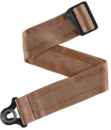 D'Addario Auto Lock Guitar Strap - Acoustic & Electric Accessories - Easy to Use Locking Straps - Uses Existing Buttons - Woven Polypro - Umber Brown | Auto Lock guitar straps secure to existing buttons, install fast, hold firmly and deliver comfortable stage-ready.