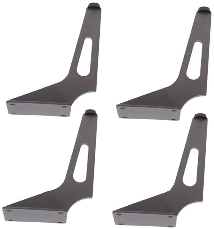 Veemoon 4 Pièces Meuble Métal Gris Foncé Support Latéral Stable pour Meuble TV et Table Basse Élévation Protectrice pour Salon et Chambre