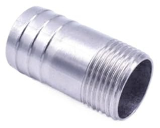 Edelstahl-Schlauchverbinder Schlauchkupplung mit Außengewinde 1/8, 1/4, 3/8, 1/2, 3/4, 1, 2, Edelstahl-Rohrverbinder(2inchX60mm 226.7g)